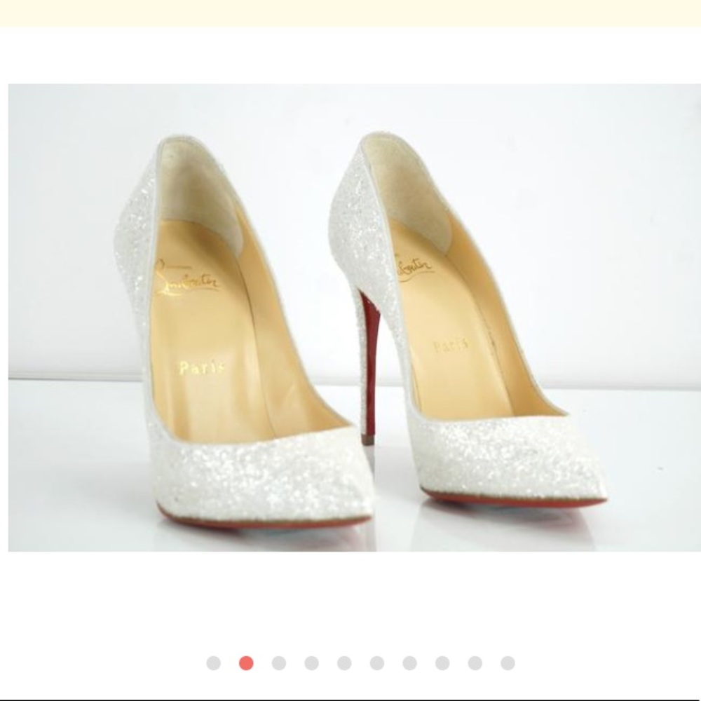 Christian Louboutin White Pigalle Follies EU 36